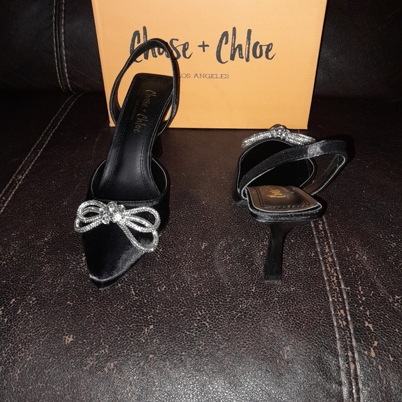 Chase + Chloe Slingback Pointed Toe Pump Size 8 - Picture 3 of 6